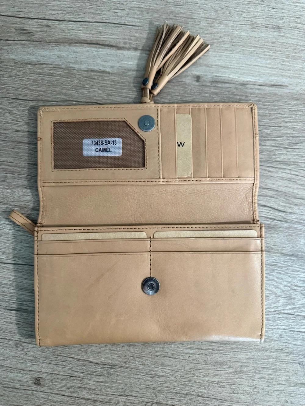 Spikes & Sparrow Tan Leather Tassel Wallet, NWT
